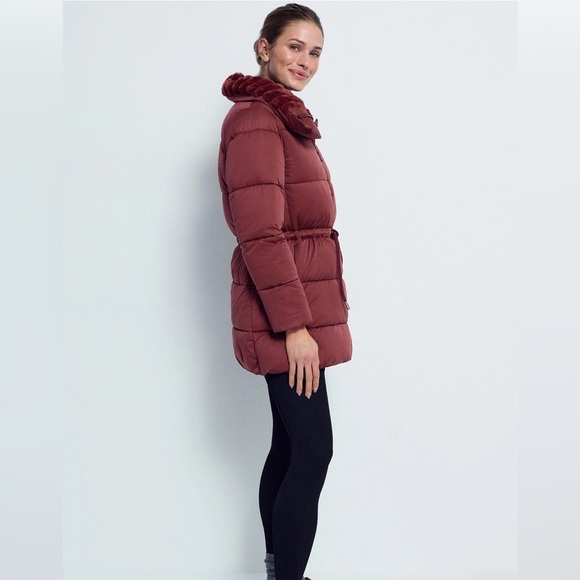 SAVE THE DUCK Jackets & Blazers - SAVE THE DUCK Quilted Puffer Jacket in Burgundy